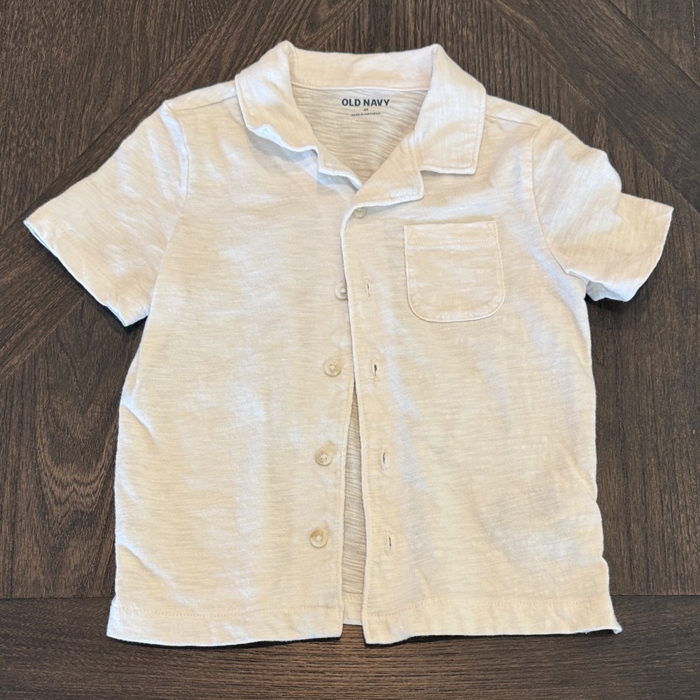 Old Navy Kids Light Tan Button-Down Shirt